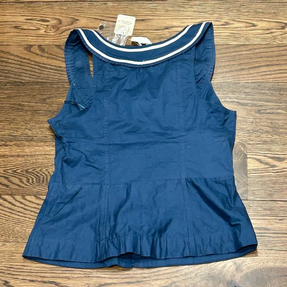 Free People Sail Away With Me Navy Sleeveless Top - Picture 7 of 11